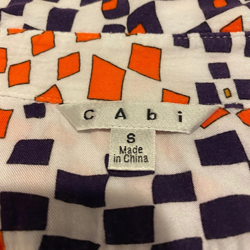 Cabi Multi Color Button Up Blouse Size S - image 4